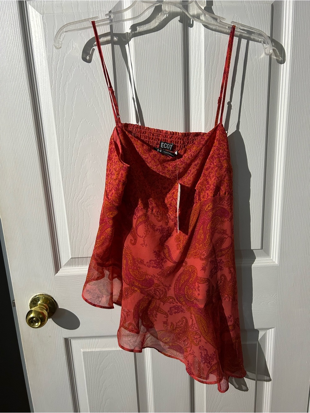 Urban Outfitters Red Paisley Spaghetti Strap Camisole